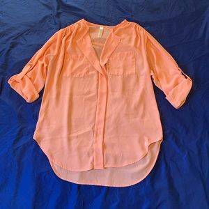Quarter Sleeve Peach Blouse